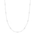 Silver Shell Pearl Station Chain Necklace